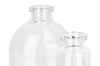 Injectieflessen van helder glas 5- 100 ml