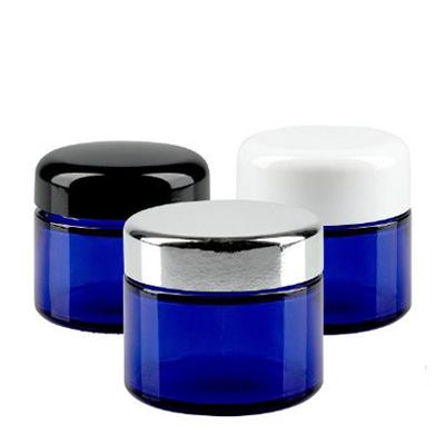Glazen pot blauw