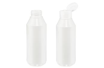 Ronde Polimoon lotion flessen