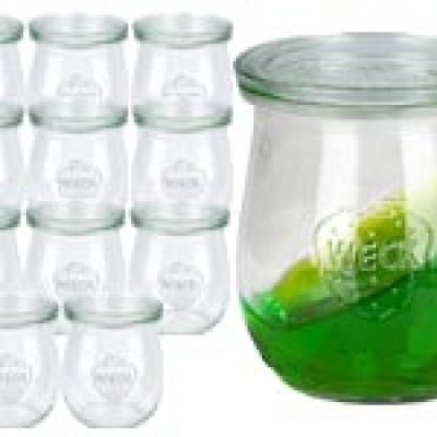WECK sets met glazen deksels